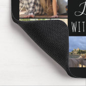 Tapis De Souris Black 7 Photo Collage | Aimer la vie avec vous (Coin)