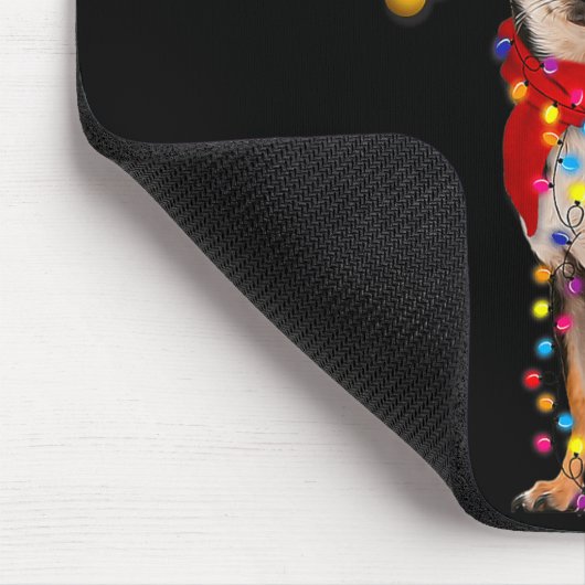 Tapis De Souris Black And Tan Chihuahua Gorgeous Reindeer Christma (Coin)