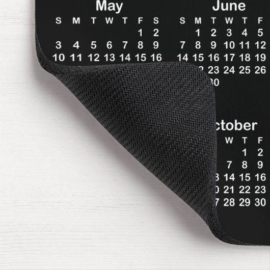 Tapis De Souris Black and White 2026 Calendar (Coin)