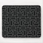 Tapis De Souris Black and White Linear Block Pattern - Black (Devant)