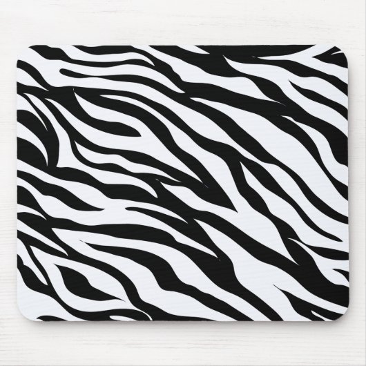 Tapis De Souris Black and White Safari Theme Zebra Animal Print (Devant)