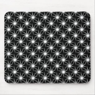 Tapis De Souris Black and White Swirling Suns Mousepad