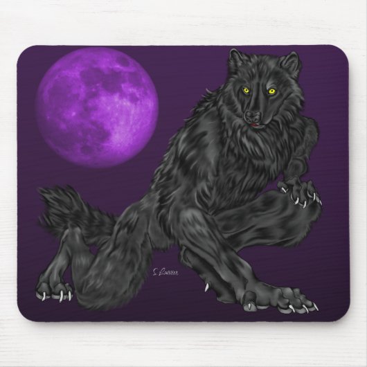 Tapis De Souris Black Anthro Werewolf (Devant)