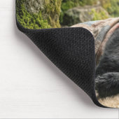 Tapis De Souris Black Bear Hibernating Under a Quilt (Coin)