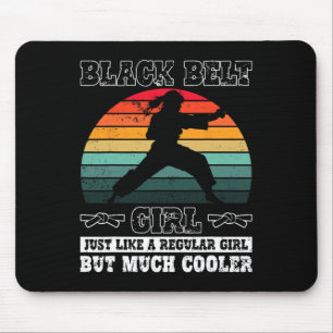 Tapis De Souris Black Belt Girl Karate Black Belt Promotion Black