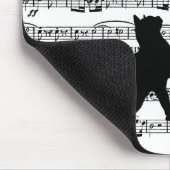 Tapis De Souris black cat on music (Coin)