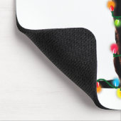 Tapis De Souris Black Cat Santa Tangled Up In Christmas Lights (Coin)