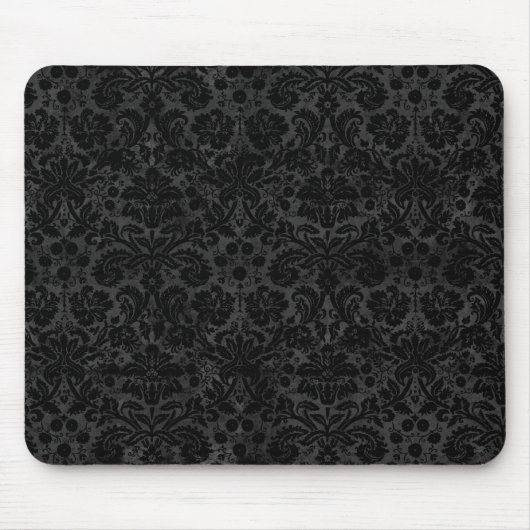 Tapis De Souris Black Charcoal Damask (Devant)