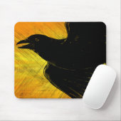 Tapis De Souris Black Crow Grunge Mouse Pad (Avec souris)