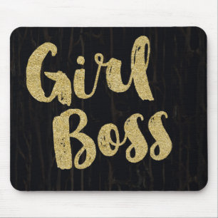 Tapis De Souris Black Dark Cracked BoSS Faux Gold Office