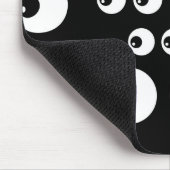 Tapis De Souris Black Drôle Cartoon Oeil sans Seamless Voir (Coin)