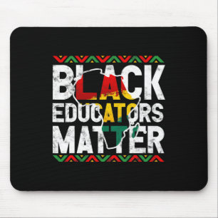 Tapis De Souris Black Educators Conception du problème Mois de l'h