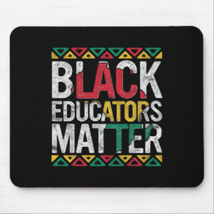 Tapis De Souris Black Educators Problème Cadeau Histoire Mois Ense