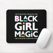 Tapis De Souris Black Girls Magic Melanin Histoire africaine-améri (Avec souris)