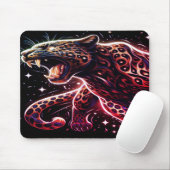 Tapis De Souris Black + Gold Growling Big Cat on Laptop Mousepad (Avec souris)