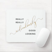 Tapis De Souris Black Gold Script Ridiculement Bon Quote D'Aspect (Avec souris)