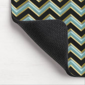 Tapis De Souris Black Gold Turquoise ZigZag (Coin)