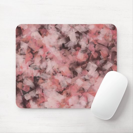 Tapis De Souris Black Gray Pink White Modern Geometric Abstract (Avec souris)