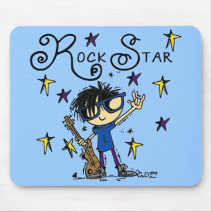 Tapis De Souris Black Hair Boy Rock Star