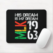 Tapis De Souris Black History Moth Pride Mlk 1963 Son Rêve Est Mon (Avec souris)