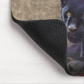 Tapis De Souris Black Jaguar Panther Big Chat Faune Mousepad (Coin)