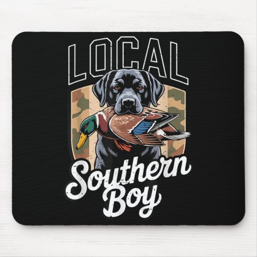 Tapis De Souris Black Lab Dog Local Southern Boy Camo Duck Hunting (Devant)