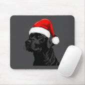 Tapis De Souris Black Lab Labrador Santa Hat Christmas Holiday Pet (Avec souris)
