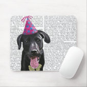 Tapis De Souris Black Labrador Avec Casquette de fête (Avec souris)