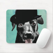 Tapis De Souris Black Labrador dans le Casquette Bowler (Avec souris)