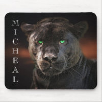 Black Leopard Big Cat Nom personnalisé