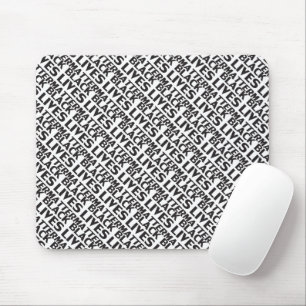 Tapis De Souris Black Lives Matt blanc noir typographie motif