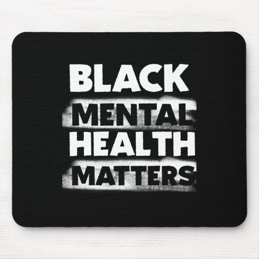 Tapis De Souris Black Mental Health Problems Therapy Black Excelle (Devant)
