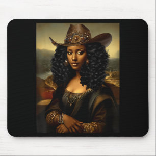 Tapis De Souris Black Mona Lisa Afro-Américain Mois de l'histoire