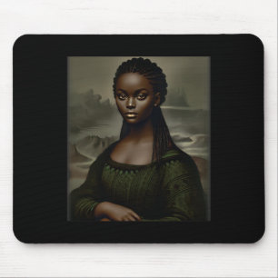 Tapis De Souris Black Mona Lisa Mois de l'histoire des Noirs Afriq
