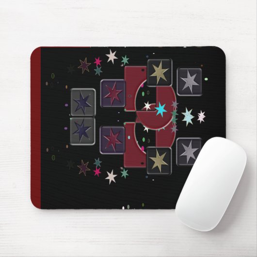 Tapis De Souris Black Mousepad Stars (Avec souris)