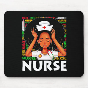 Tapis De Souris Black Nurse Afro Femme Junetten Black History Mo