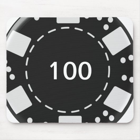 Tapis De Souris Black Poker Chip (Devant)
