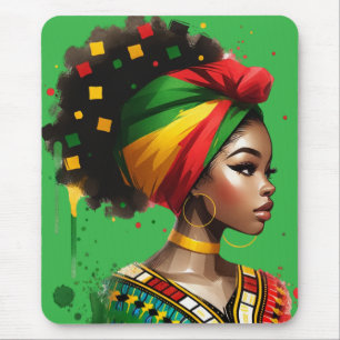 Tapis De Souris Black queen melanin sista magique peau brune fille