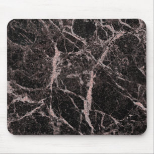 Tapis De Souris Black & Rose Gold Pink Parties scintillant Marble 