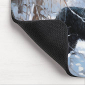 Tapis De Souris Black Russian Terrier Laisser neiger Noël (Coin)