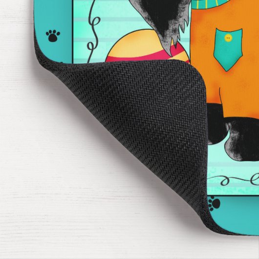 Tapis De Souris Black Scottie Terrier Chien Nom Personnalisé Turqu (Coin)