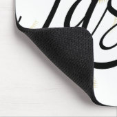 Tapis De Souris Black Script Faux Gold Lashes (Coin)