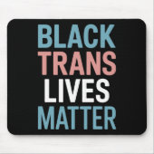 Tapis De Souris Black Trans LGBTQ Support Vit Matière Transgenre (Devant)
