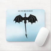 Tapis De Souris Black Tribal Flight Dragon Imaginaire Blue Sky (Avec souris)
