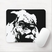 Tapis De Souris Black & white lion pop art (Avec souris)