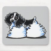 Tapis De Souris Black White Parti Cocker Spaniel (Devant)
