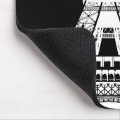 Tapis De Souris Black & White Pop Art Tour Eiffel Paris France (Coin)