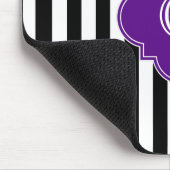 Tapis De Souris Black White Stripes (Coin)