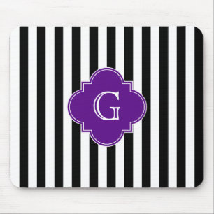 Tapis De Souris Black White Stripes