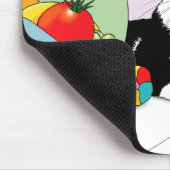 Tapis De Souris Black White Tuxedo drôle Chat (Coin)
